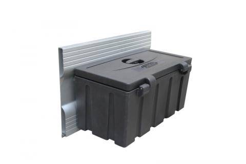 "UNSINN" toolbox, plastic, with lock
internal dimensions LxWxH 430x180x188 mm, installed on the side panel, (not waterproof)