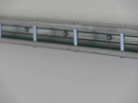 Rod lashing rail, galvanised, installed, per linear metre
