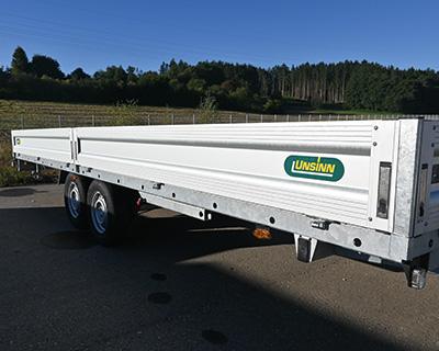 Geteilte Bordwände aus eloxiertem Aluminium 400 mm, UNSINN-Profil, IL x IB 6060 x 2040 mm