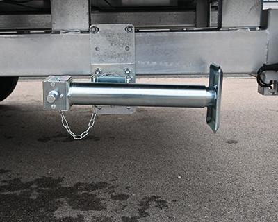 Schwenkbare Kurbelstützen stirnseitig