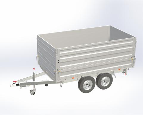 KombiLine - 2 Seitenwände für Aluminium-Bordwandaufsatz, LxH 3060x750mm