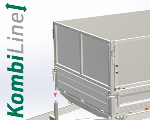 KombiLine - 1 Stirnwand für Stahlaufsatz, LxH 1500x750mm