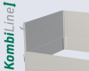 KombiLine - 1 Heckwand für Stahlaufsatz, LxH 1500x750mm
