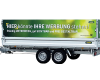 2 Werbeträgerplatten aus Dibond®-Aluminium gefräst & nach Kundenwunsch bedruckt inkl. Montagematerial, für Stahlaufsatz KombiLine 2760x750 mm